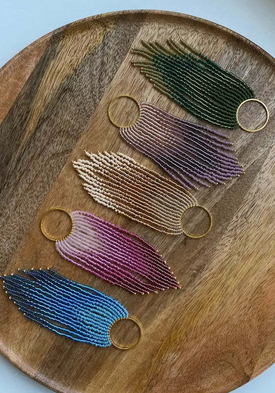Обеци Ombré с японски мъниста Miyuki